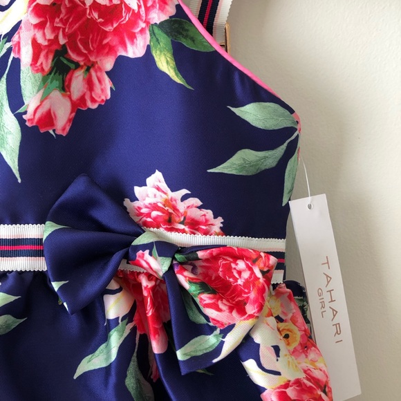 TAHARI Girls floral dress 2T Spring Formal Wedding Easter Church dress NEW - Picture 8 of 16